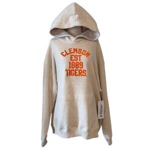 NWT Chicka-d Clemson Tigers Weekender Hoodie Natural, Women’s XL